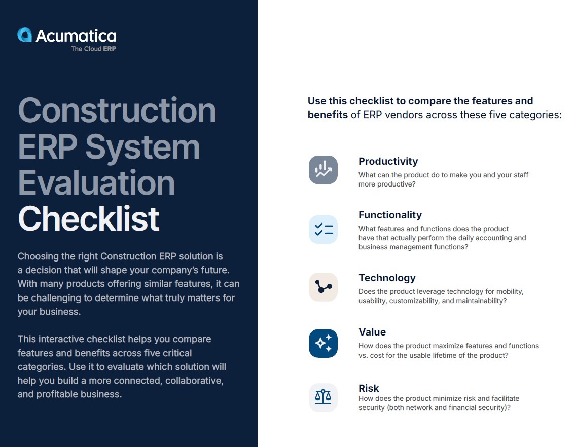 Construction ERP System Evaluation