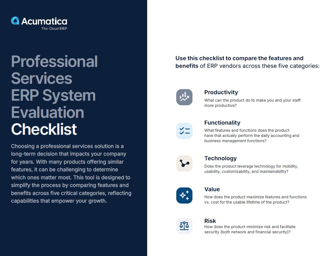 Professional Services ERP System Evaluation