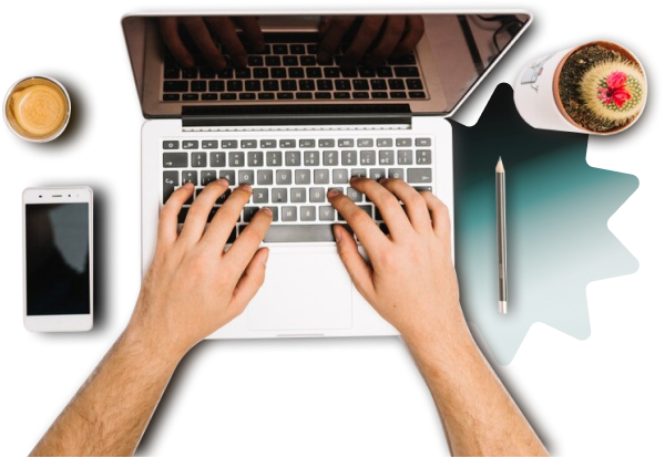 A boy and girl working on laptop